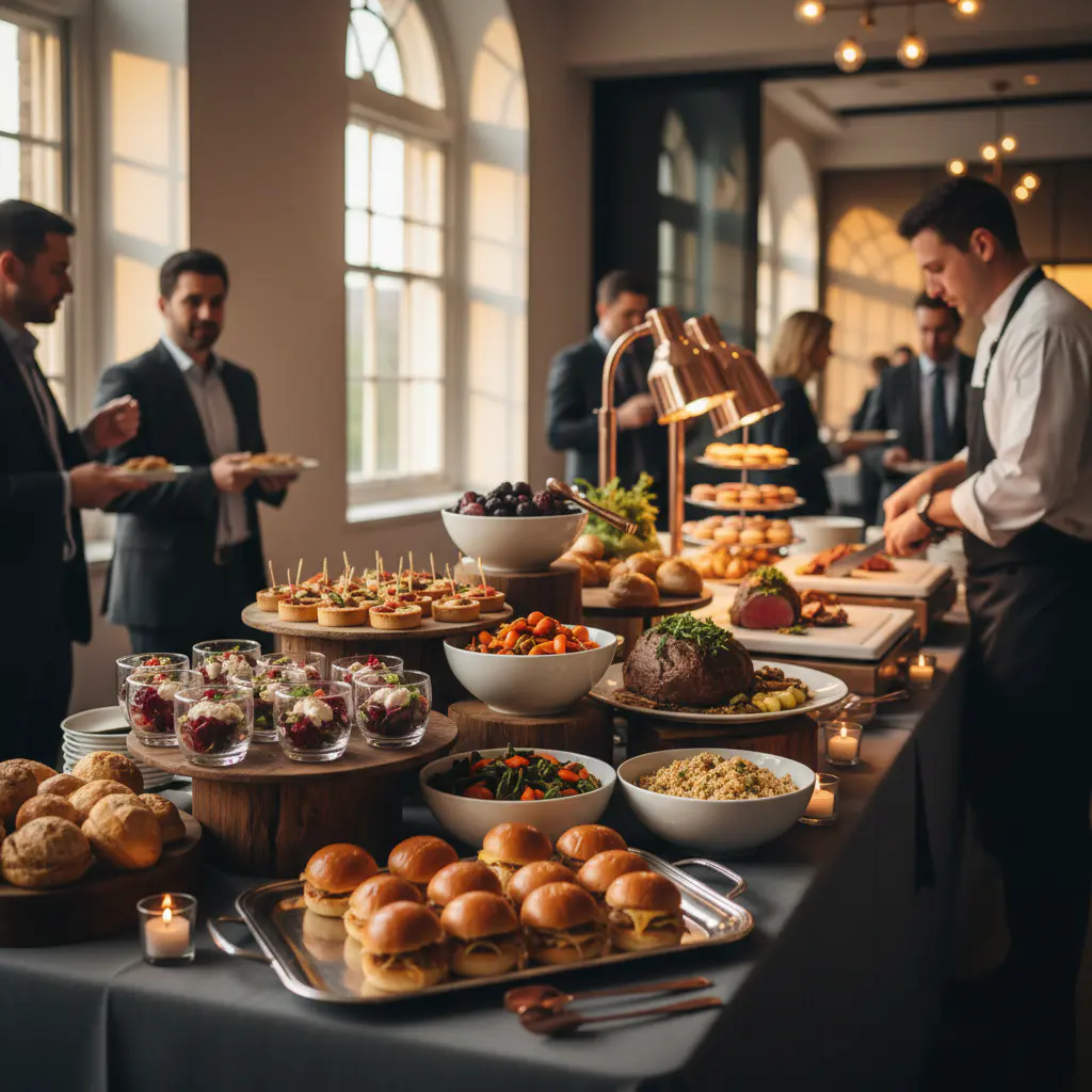 Corporate catering setup
