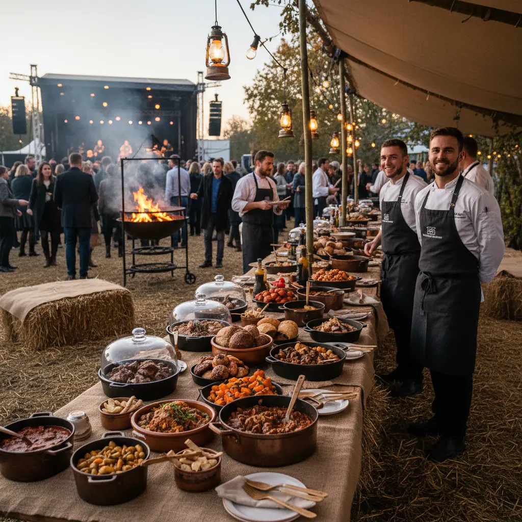 Festival catering setup