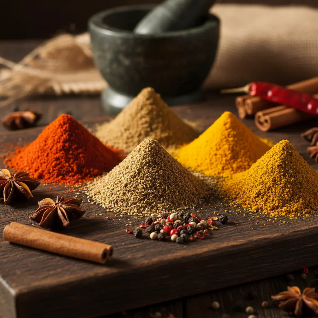 Freshly ground spices