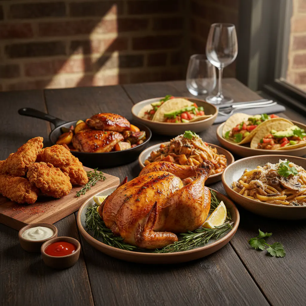 Delicious chicken menu items